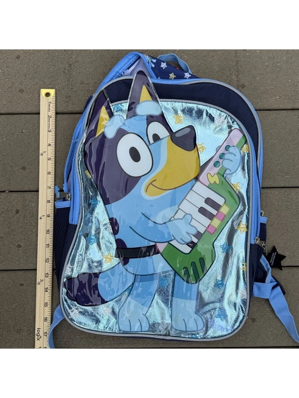 Bluey Backpack Book Bag 17” Kids School Senior Year Character Backpack Blue